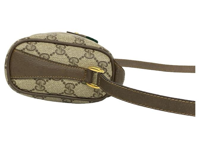 Gucci Old Gucci Sherry Line Mini Borsa a Tracolla in Pelle Marrone - vista 6
