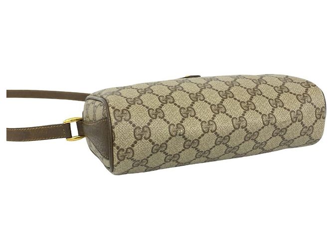 Gucci Old Gucci Sherry Line Mini Borsa a Tracolla in Pelle Marrone - vista 7