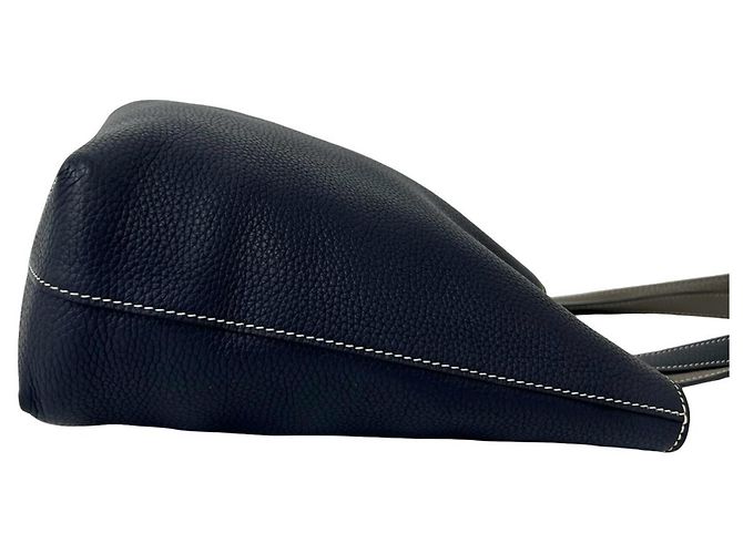 Hermès HERMES Double Sens 36 Tote Bag aus Taurillon Clemence Braun Blau - Ansicht 6