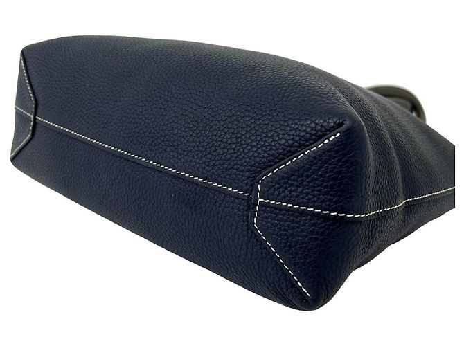 Hermès HERMES Double Sens 36 Tote Bag aus Taurillon Clemence Braun Blau - Ansicht 8