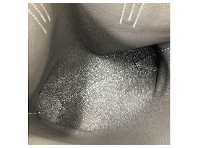 Hermès HERMES Double Sens 36 Tote Bag aus Taurillon Clemence Braun Blau - Ansicht 9