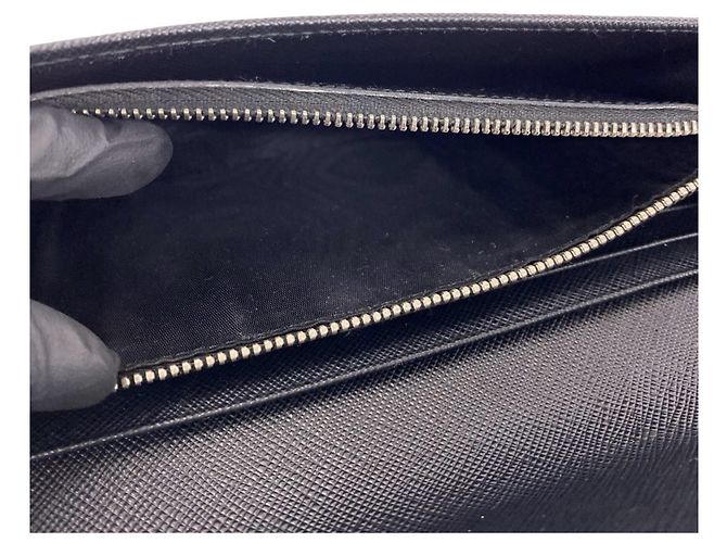 Mini borsa a tracolla in pelle Saffiano con logo Prada Nero - vista 10