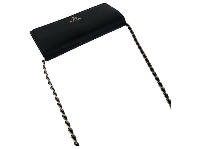 Mini borsa a tracolla in pelle Saffiano con logo Prada Nero - vista 4
