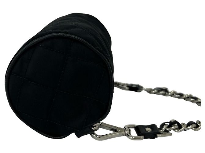Pochette matelassée Prada avec logo triangle Noir - vue 6
