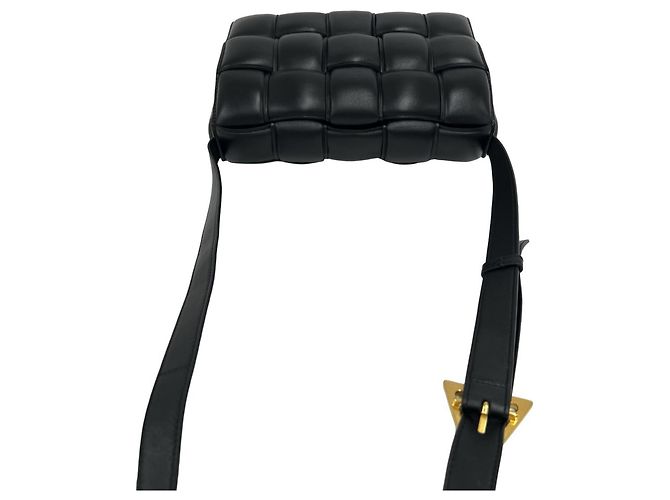Borsa a tracolla in pelle Padded Cassette Bottega Veneta Nero - vista 4