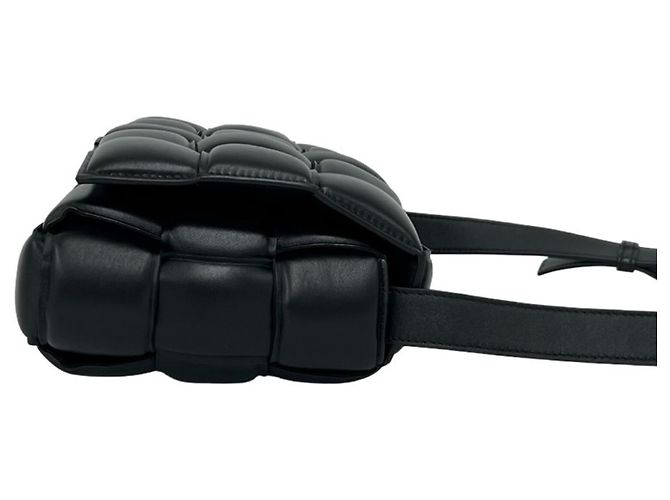 Borsa a tracolla in pelle Padded Cassette Bottega Veneta Nero - vista 6