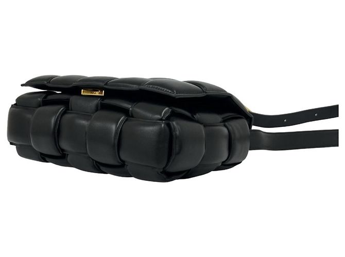 Borsa a tracolla in pelle Padded Cassette Bottega Veneta Nero - vista 8