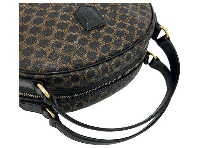 Céline Sac à main CELINE Vintage Macadam Blazon Pattern Triomphe Marron Noir - vue 4