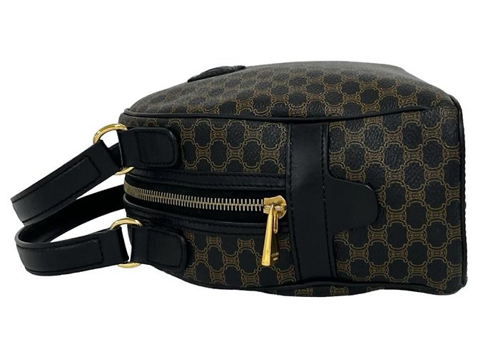 Céline Sac à main CELINE Vintage Macadam Blazon Pattern Triomphe Marron Noir - vue 5