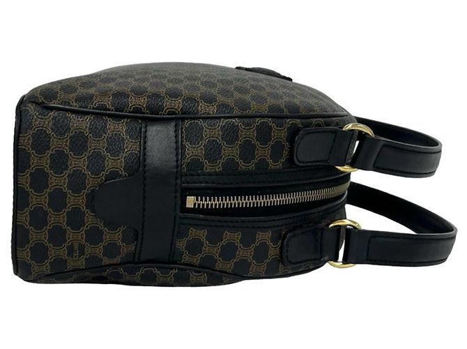 Céline Sac à main CELINE Vintage Macadam Blazon Pattern Triomphe Marron Noir - vue 6