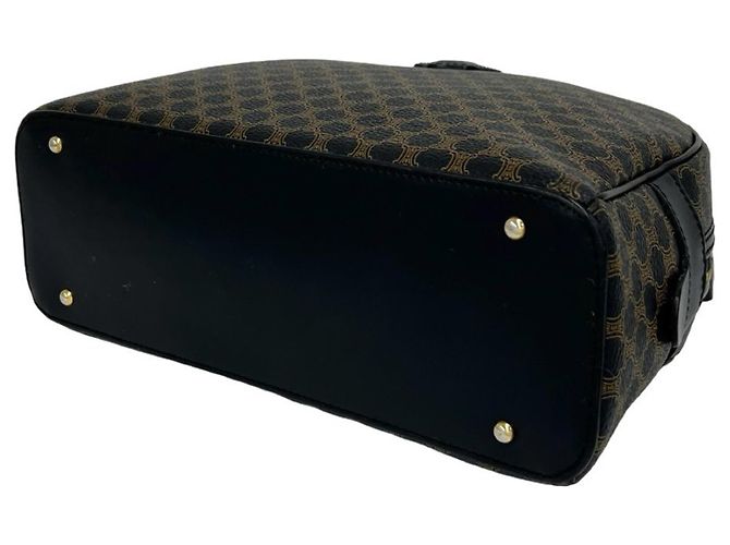 Céline Sac à main CELINE Vintage Macadam Blazon Pattern Triomphe Marron Noir - vue 8
