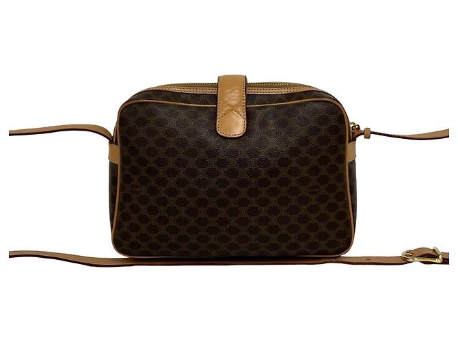 Céline Celine Vintage Macadam Blazon Pattern Triomphe Schultertasche Braun - Ansicht 3