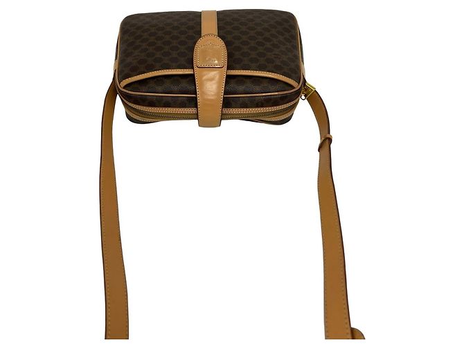 Céline Celine Vintage Macadam Blazon Pattern Triomphe Schultertasche Braun - Ansicht 4