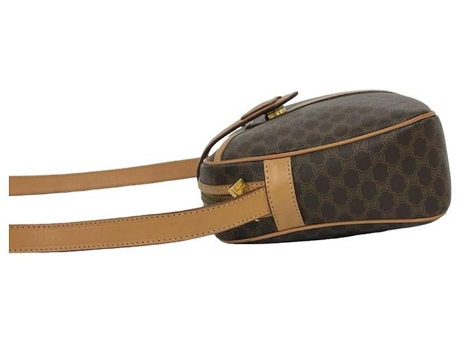Céline Celine Vintage Macadam Blazon Pattern Triomphe Schultertasche Braun - Ansicht 5