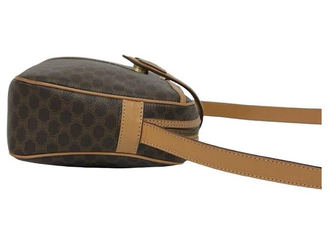 Céline Celine Vintage Macadam Blazon Pattern Triomphe Schultertasche Braun - Ansicht 6