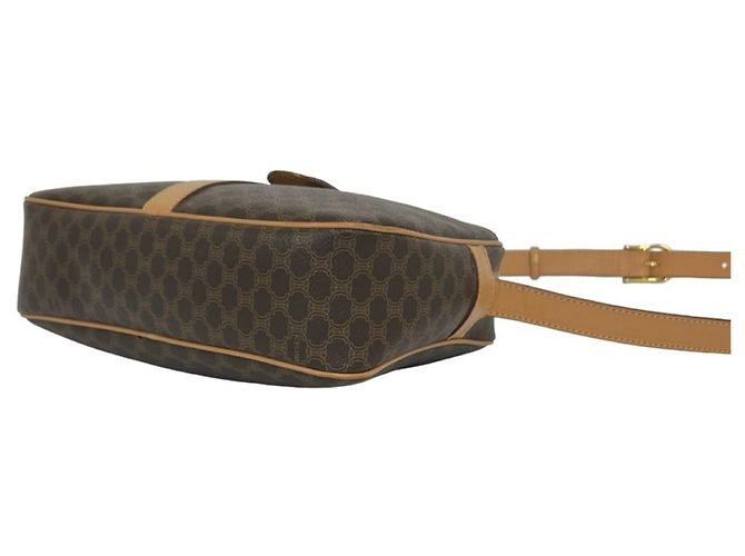 Céline Celine Vintage Macadam Blazon Pattern Triomphe Schultertasche Braun - Ansicht 8