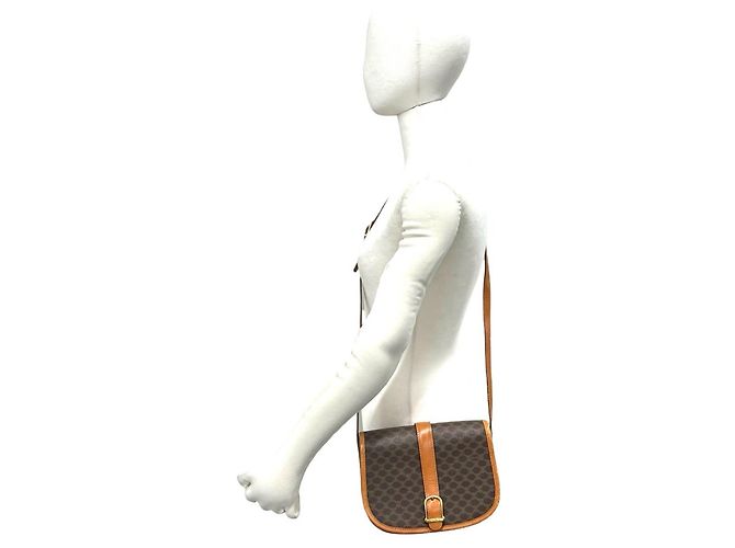 Céline CELINE Vintage Macadam Blazon Pattern Shoulder Bag Brown - view 2