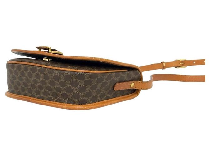Céline CELINE Vintage Macadam Blazon Pattern Shoulder Bag Brown - view 8
