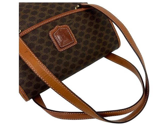 Céline Sac à main Celine Vintage Macadam Blazon en cuir Marron - vue 4