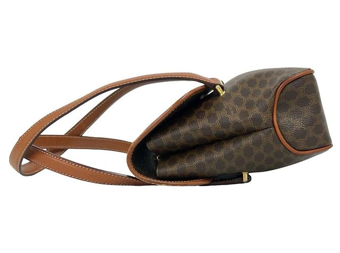 Céline Sac à main Celine Vintage Macadam Blazon en cuir Marron - vue 5