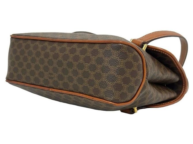 Céline Sac à main Celine Vintage Macadam Blazon en cuir Marron - vue 8