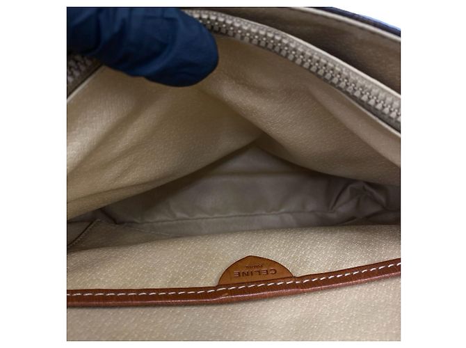 Céline Sac à main Celine Vintage Macadam Blazon en cuir Marron - vue 9