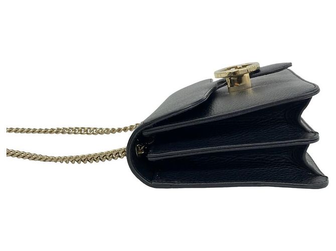 Bolso de piel GUCCI con herrajes Interlocking G Negro - vista 5