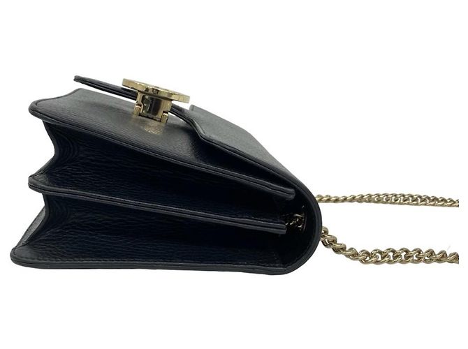 Bolso de piel GUCCI con herrajes Interlocking G Negro - vista 6