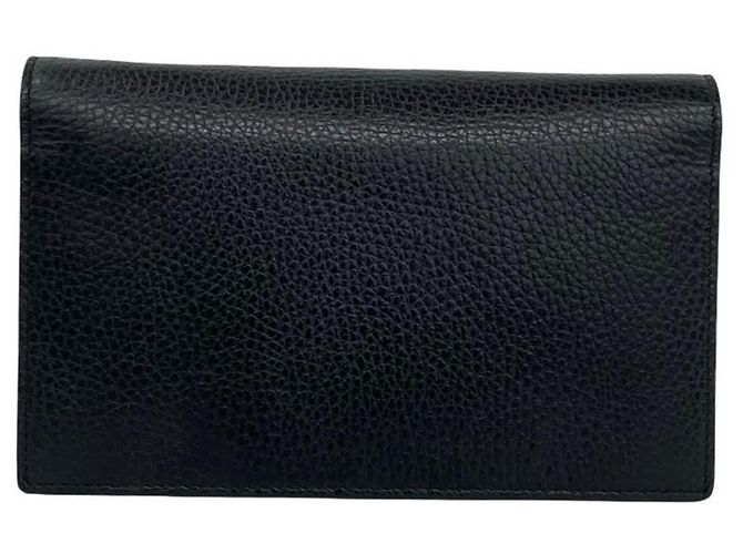 Borsa a tracolla mini portafoglio a catena in pelle con logo Interlocking G Gucci Nero - vista 3