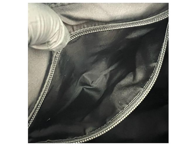 Prada Logo Tessuto Nylon Leather Backpack Black - view 10