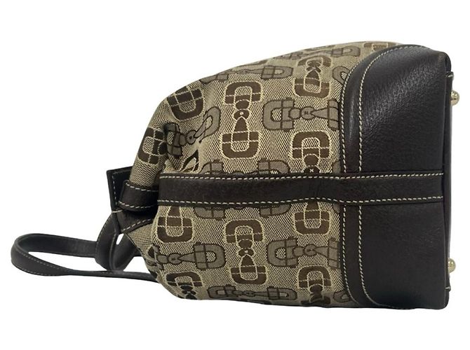Gucci Sherry Line Handtasche mit Horsebit-Muster Braun Rot - Ansicht 5