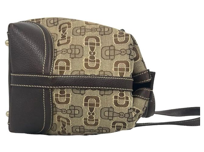 Gucci Sherry Line Handtasche mit Horsebit-Muster Braun Rot - Ansicht 6