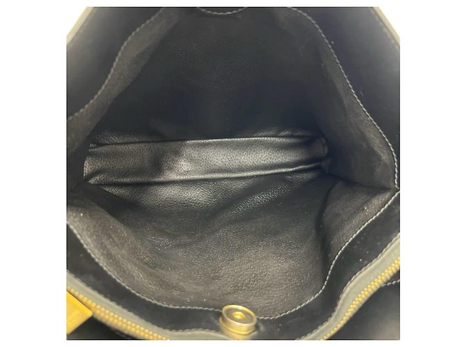 Céline Celine Vintage Circle Logo Schultertasche Braun Schwarz - Ansicht 9