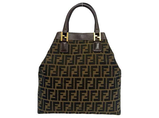 Fendi Vintage Zucca FF Pattern Handtasche Tote Bag Braun - Ansicht 3