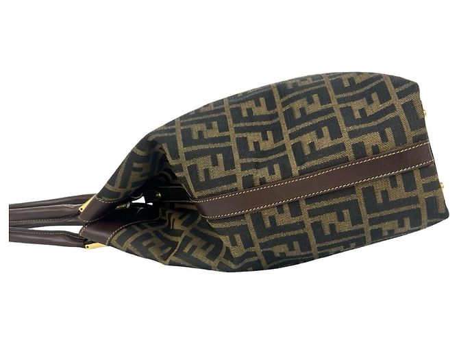 Fendi Vintage Zucca FF Pattern Handtasche Tote Bag Braun - Ansicht 5