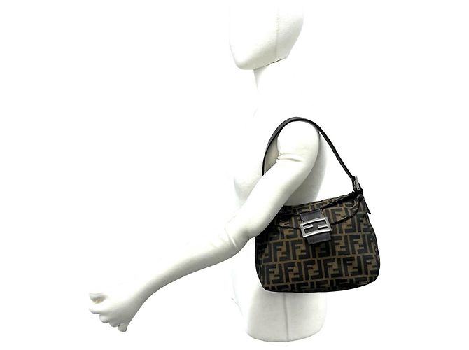Borsa a mano/Borsa a tracolla Fendi Zucca FF Pattern Marrone Nero - vista 2