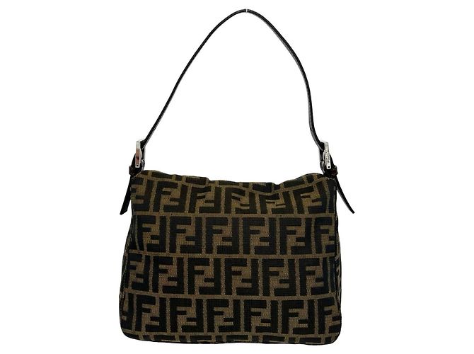 Borsa a mano/Borsa a tracolla Fendi Zucca FF Pattern Marrone Nero - vista 3