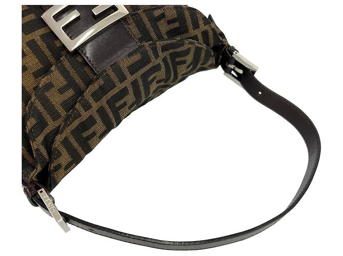 Borsa a mano/Borsa a tracolla Fendi Zucca FF Pattern Marrone Nero - vista 4