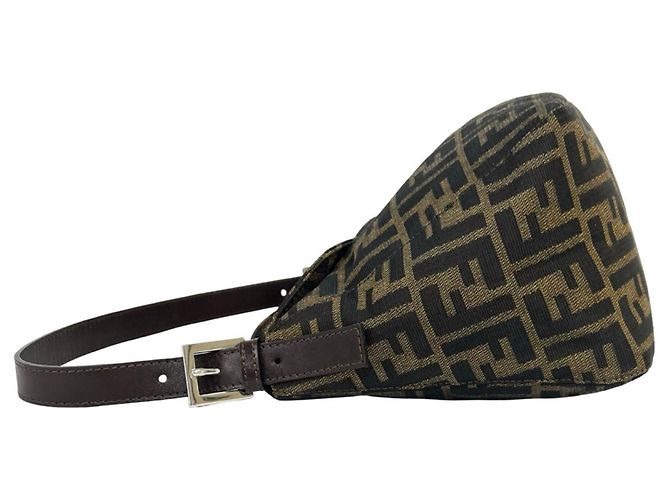 Borsa a mano/Borsa a tracolla Fendi Zucca FF Pattern Marrone Nero - vista 5