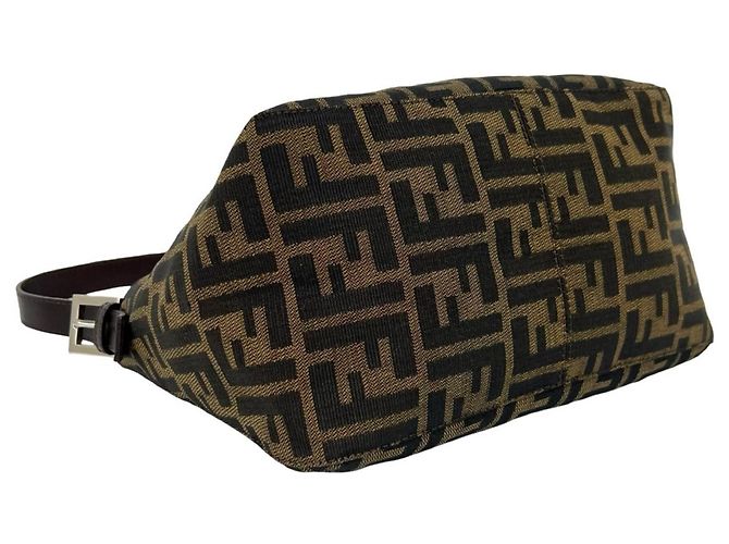 Borsa a mano/Borsa a tracolla Fendi Zucca FF Pattern Marrone Nero - vista 7