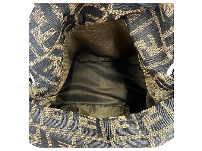 Borsa a mano/Borsa a tracolla Fendi Zucca FF Pattern Marrone Nero - vista 9