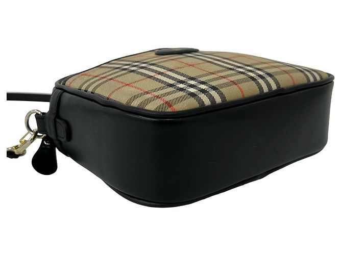 Burberrys Vintage Nova Check Schultertasche Schwarz Beige - Ansicht 7