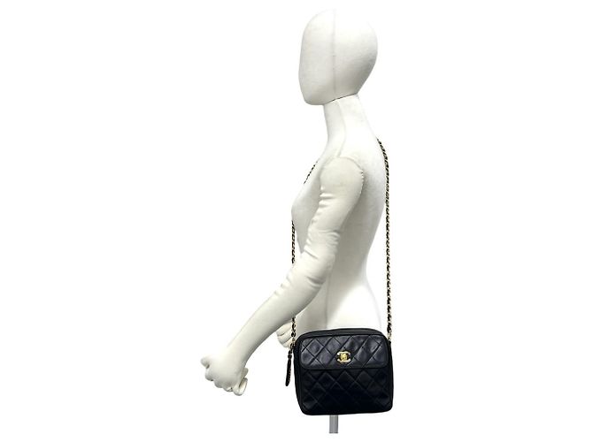 Chanel Vintage Matelassé Coco Schultertasche Schwarz - Ansicht 2