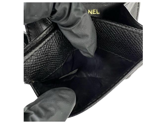 Chanel Vintage Coco Mark Leather Coin Purse - view 8