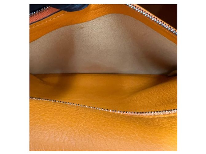 Hermès Borsa Hermes Kelly 35 in pelle Chevre Arancione - vista 10