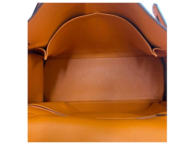 Hermès Borsa Hermes Kelly 35 in pelle Chevre Arancione - vista 9