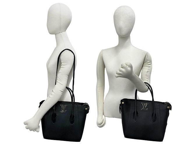 Louis Vuitton Freedom Leder 2-Way Schultertasche Schwarz - Ansicht 2