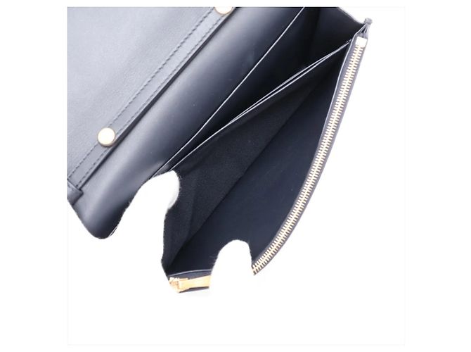 Céline Bolso de hombro de piel con cadena Celine Frame Evening Roja Azul marino - vista 7