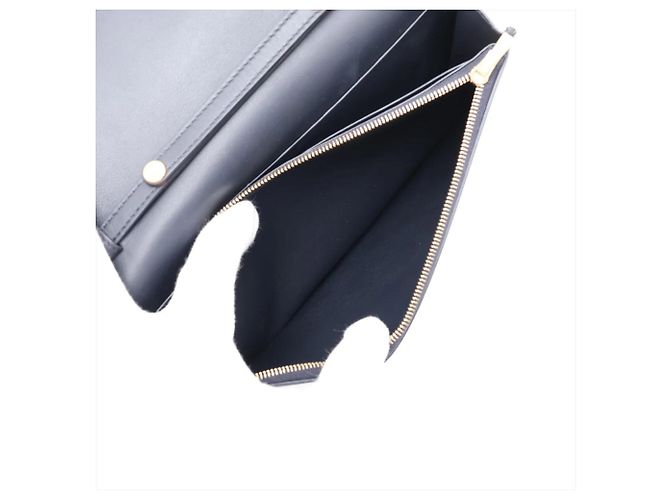 Céline Bolso de hombro de piel con cadena Celine Frame Evening Roja Azul marino - vista 8