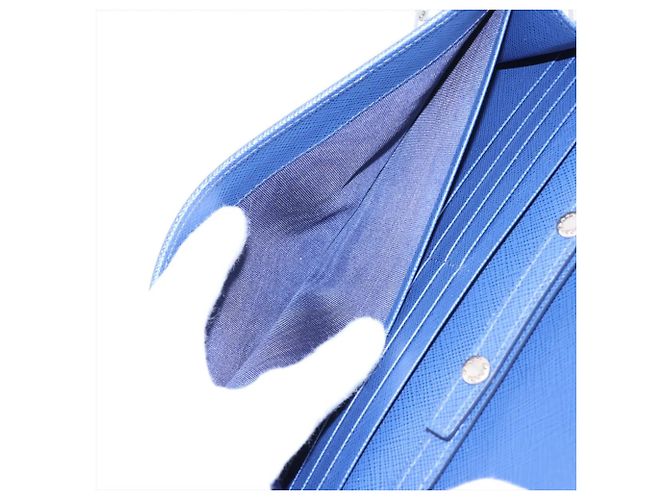 Bolsa de Ombro com Corrente em Couro Saffiano Prada Azul marinho - vista 7
